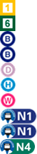 tram 1,Linie D,Linie H,Linie N1,Linie N1,tram 6,bus b2,bus b2,Linie W